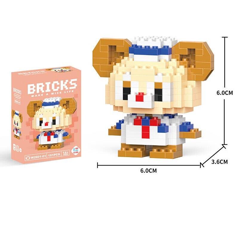 Контруктор блоки BRICKS ведмедик білий 2