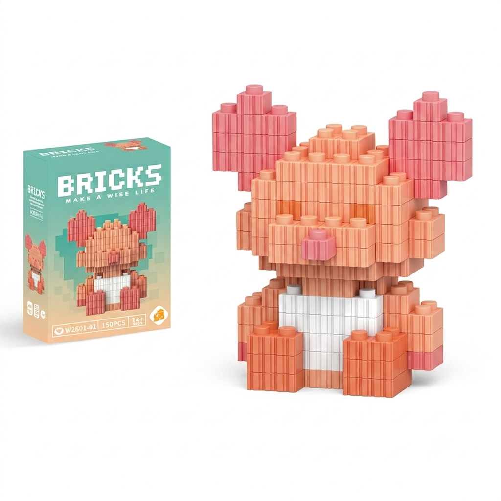 Контруктор блоки BRICKS мишка 2