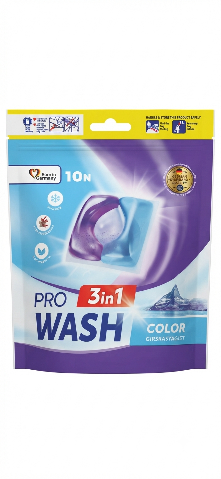 Капсули для прання PRO WASH альпійська свіжість, упаковка