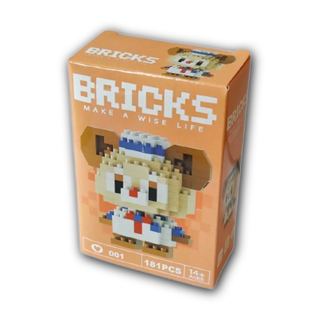 Контруктор блоки BRICKS ведмедик білий